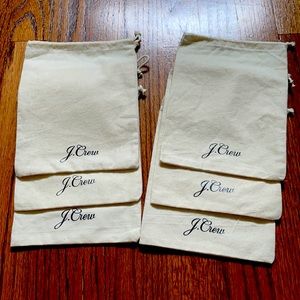6 New J Crew Linen Large Jewelry Bags (empty)